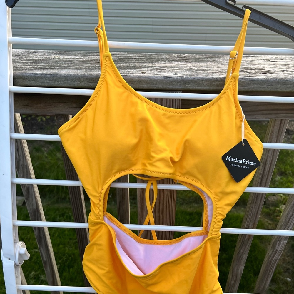 Pretty bright yellow swimsuit